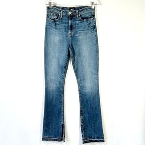 Hudson Jeans Women's Size 29 High Rise Flare Leg Split Hem Denim Pants y2k indie